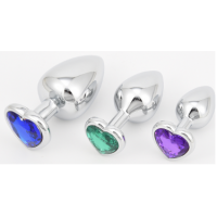 HEART SILVER ALLOY BUTT PLUG SMALL